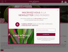 Tablet Screenshot of cinqmondes.com